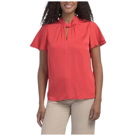 ELIE TAHARI lipstick Silk Blend The Rina Blouse